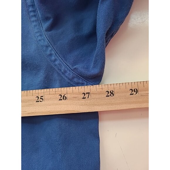 Wildman Apparel Men XL Blue Canvas Shirt VTG Long Sleeve Button Down Heavyweight - Picture 11 of 14